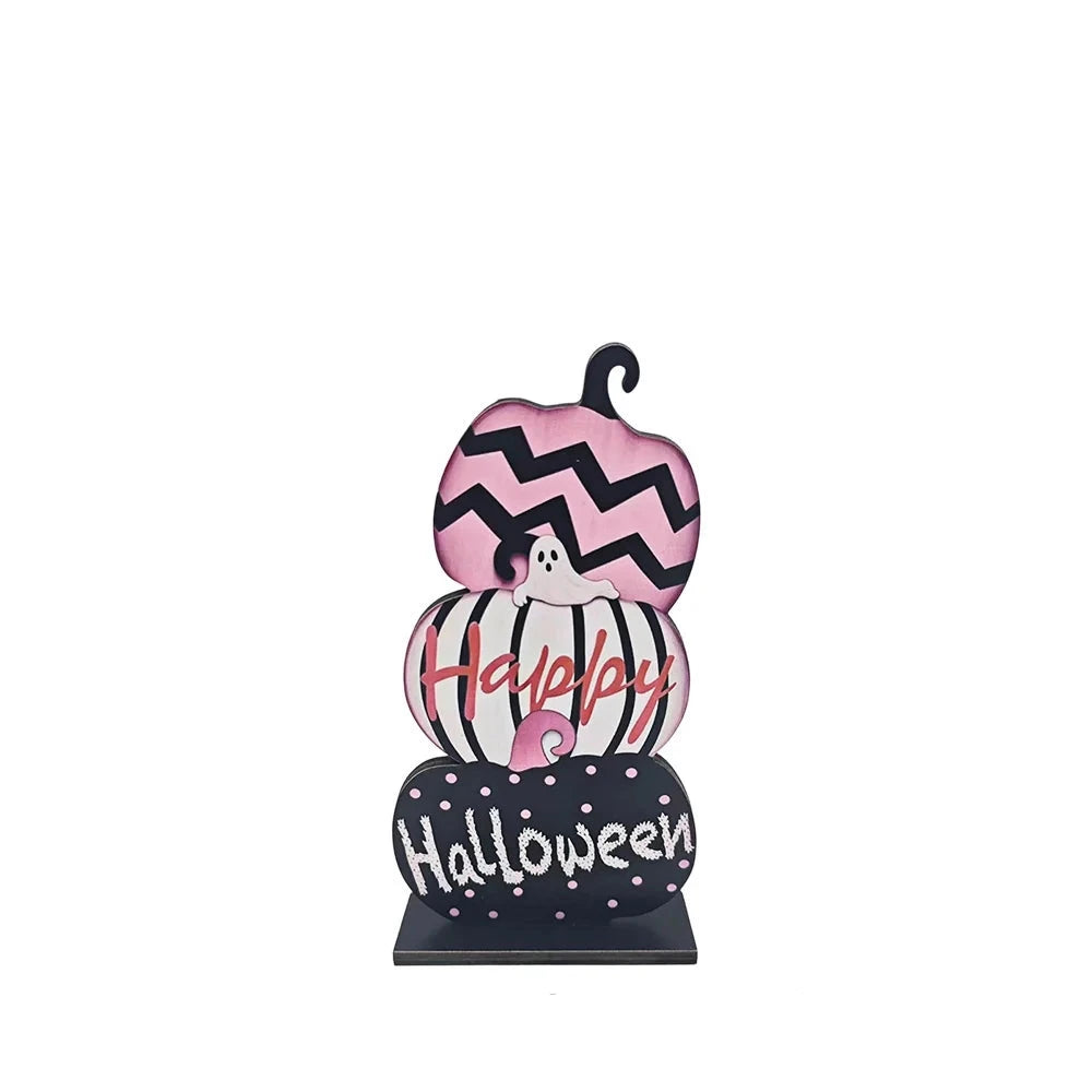 Halloween-dekorasjonsfigur med stablede gresskar for hjemmet 5