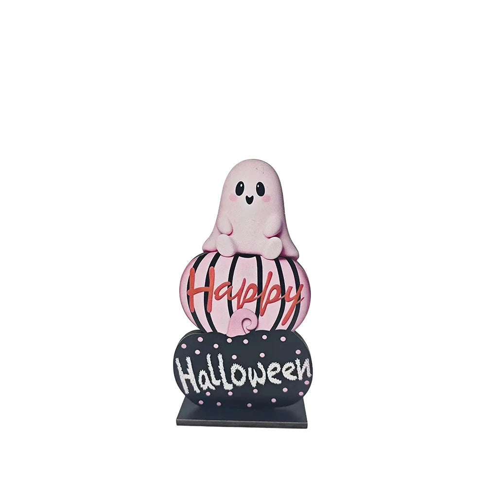 Halloween-dekorasjonsfigur med stablede gresskar for hjemmet 7