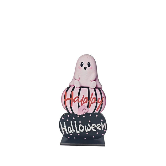 Halloween-dekorasjonsfigur med stablede gresskar for hjemmet 7