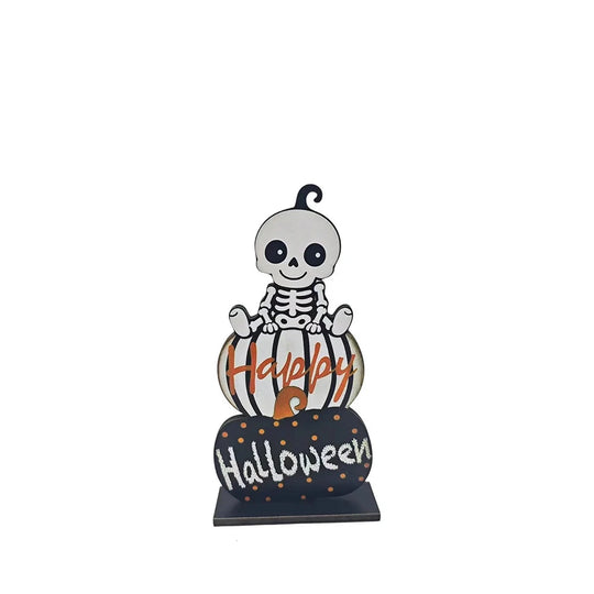 Halloween-dekorasjonsfigur med stablede gresskar for hjemmet 9
