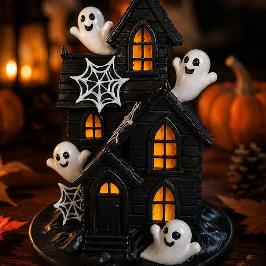 Halloween Dekorasjonshus med Spøkelser og Lys 2