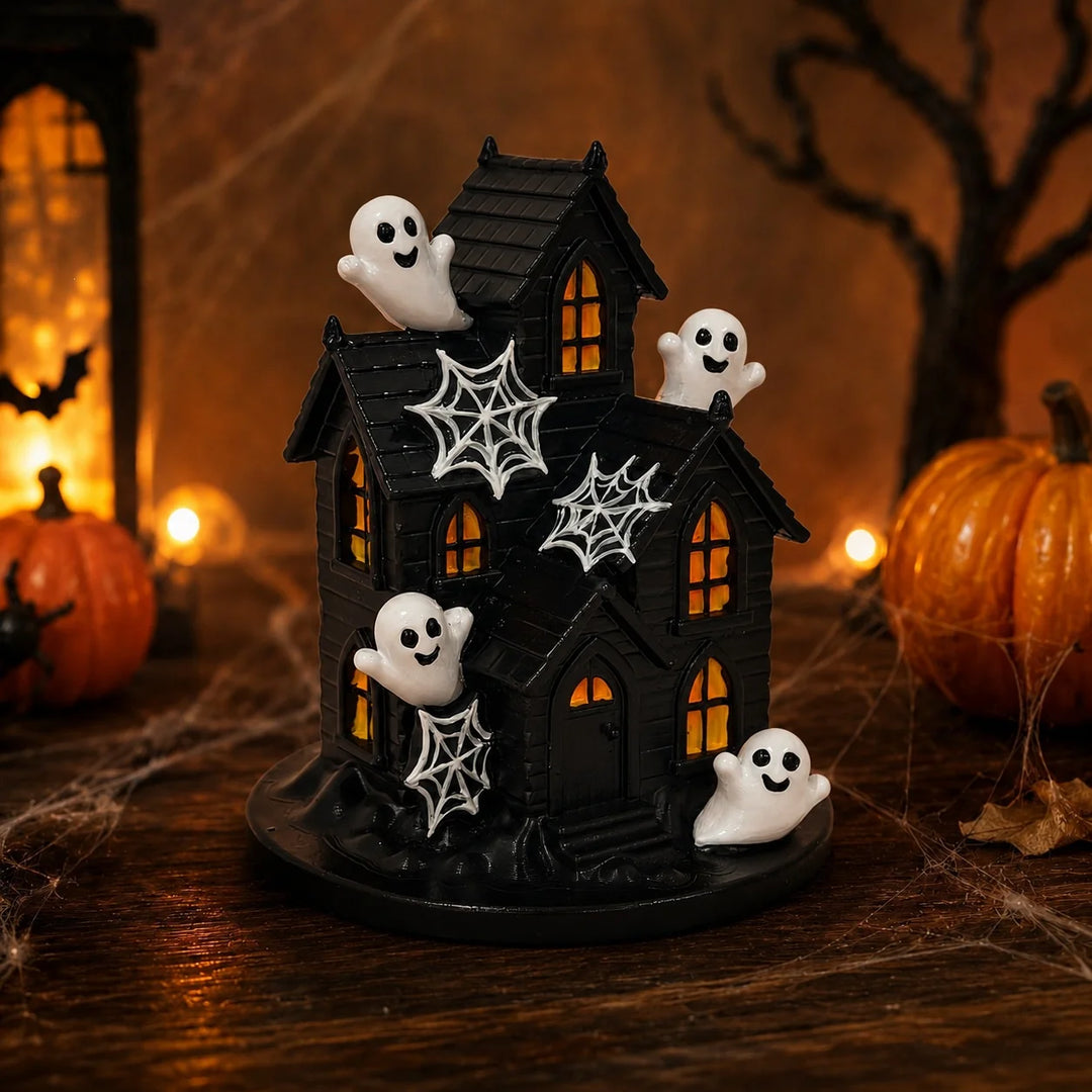 Halloween Dekorasjonshus med Spøkelser og Lys 3