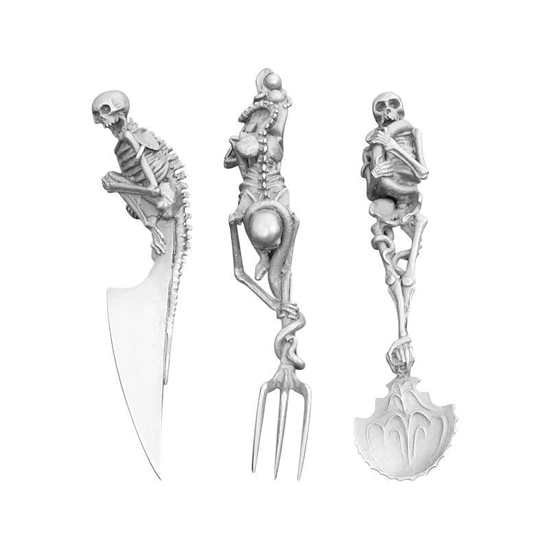 Halloween Skeletthåndtak Bestikksett 0