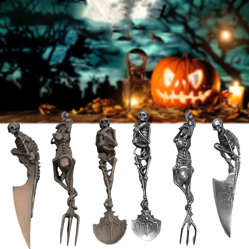Halloween Skeletthåndtak Bestikksett 1