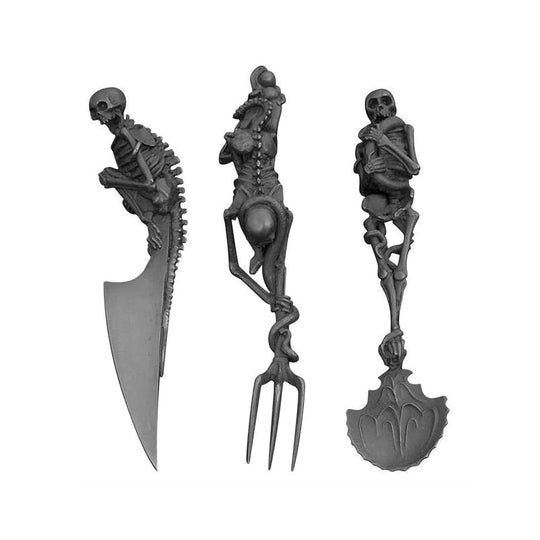 Halloween Skeletthåndtak Bestikksett 10