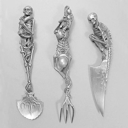 Halloween Skeletthåndtak Bestikksett 6