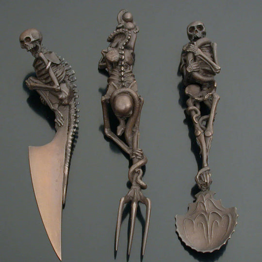 Halloween Skeletthåndtak Bestikksett 7