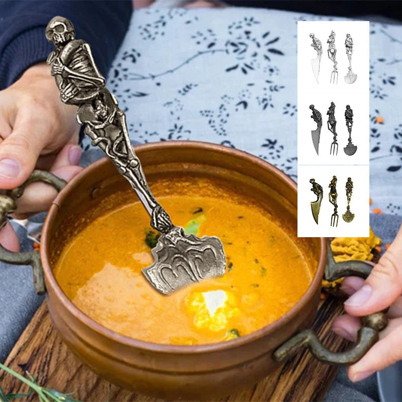 Halloween Skeletthåndtak Bestikksett 8
