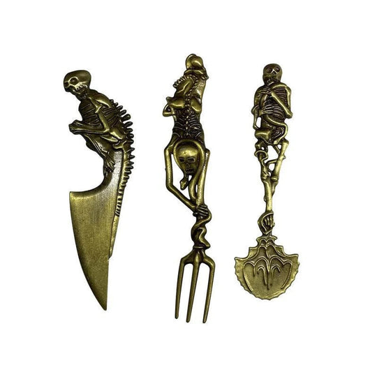 Halloween Skeletthåndtak Bestikksett 9
