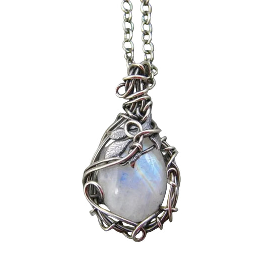 Halskjede Retro Design med Månestein for Unik Stil 0