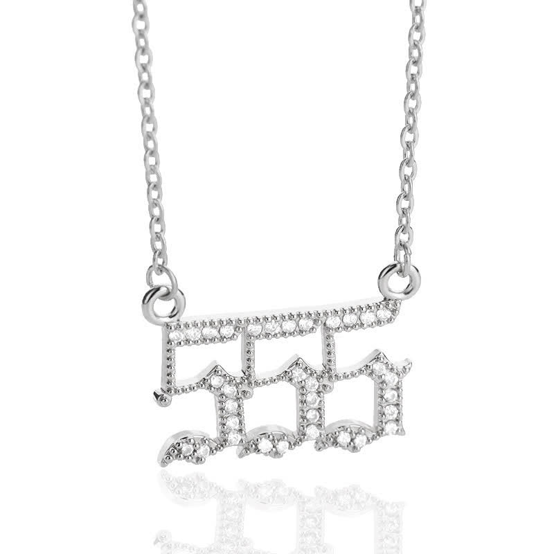 Halskjede med Engletall og Cubic Zirconia 14