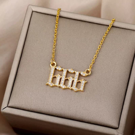 Halskjede med Engletall og Cubic Zirconia 5