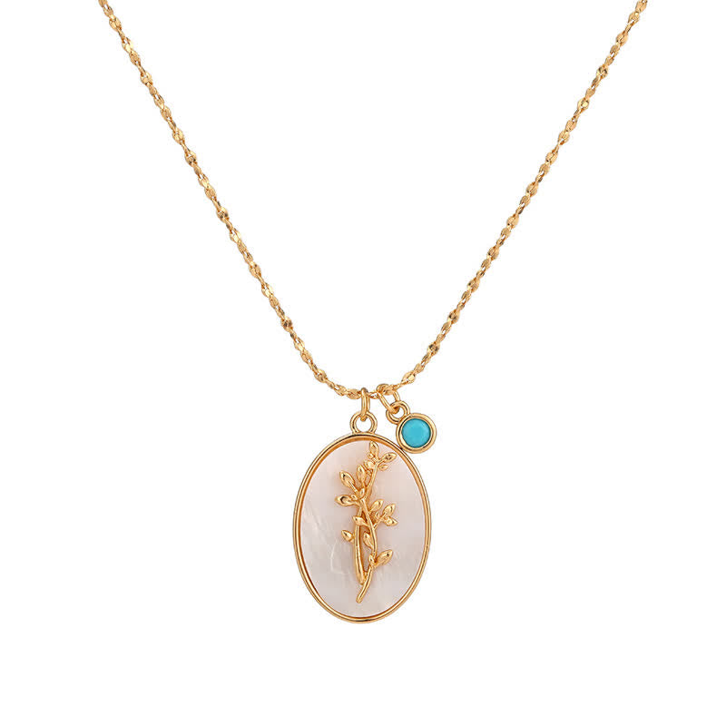 Halskjede med Fødselsstein og Fødselsblomst 11