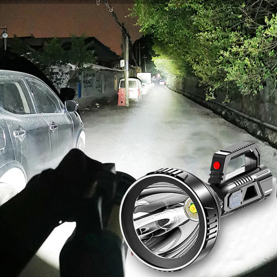 Håndholdt Lommelykt Oppladbar Spotlight Med Flere Lysmoduser 4