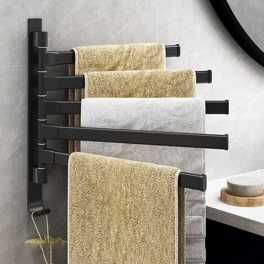 Håndklestativ med 5 Armer for Bad, Plassbesparende og Moderne Design 1