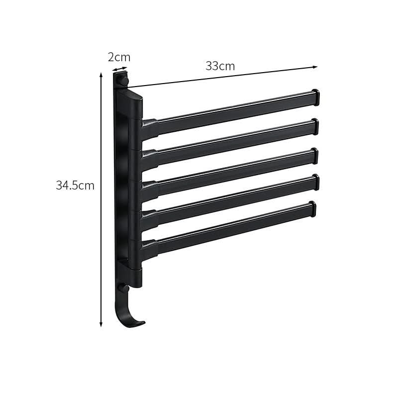 Håndklestativ med 5 Armer for Bad, Plassbesparende og Moderne Design 4
