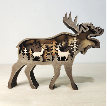 Håndlaget Statuett for Hjemmedekorasjon – Unik Veggdekorasjon med Flerlagsdesign 2