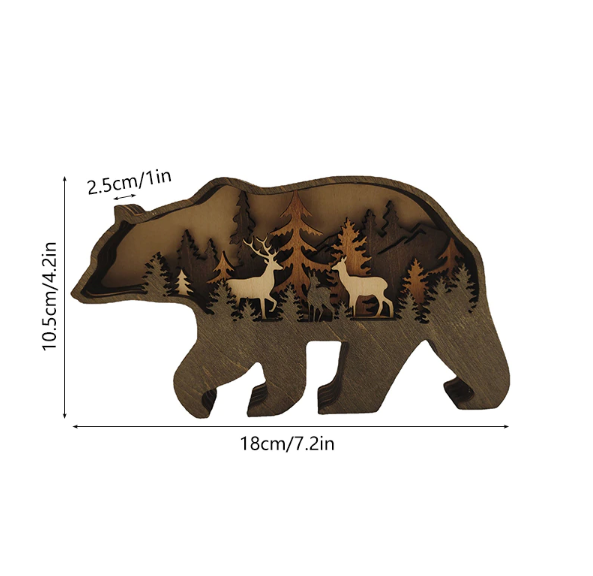 Håndlaget Statuett for Hjemmedekorasjon – Unik Veggdekorasjon med Flerlagsdesign 8