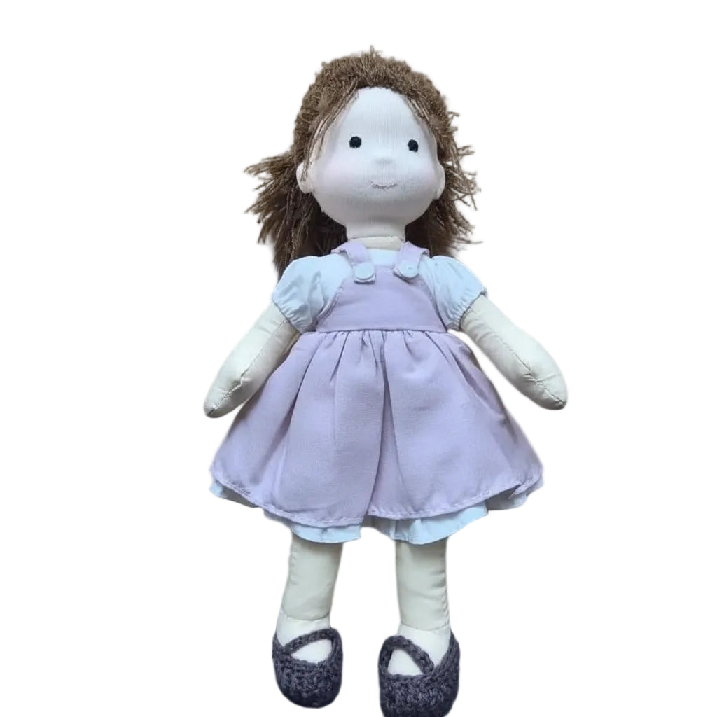 Håndlaget Waldorfdukke med tilbehør 0