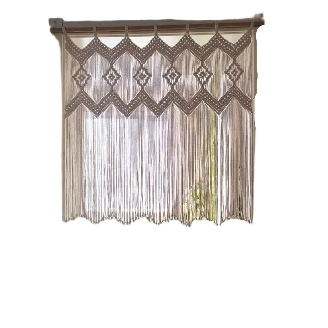 Håndvevd Makramé Draperi Med Detaljer 0