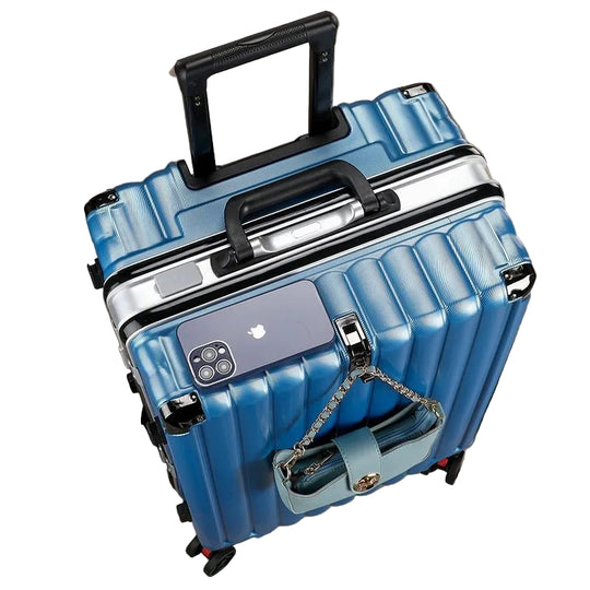 Hard Shell Reisevogn med USB-Ladeport og Multifunksjonell Oppbevaring 0