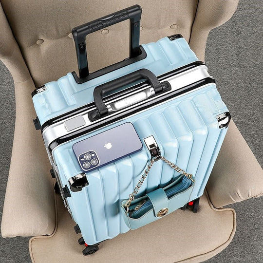 Hard Shell Reisevogn med USB-Ladeport og Multifunksjonell Oppbevaring 2
