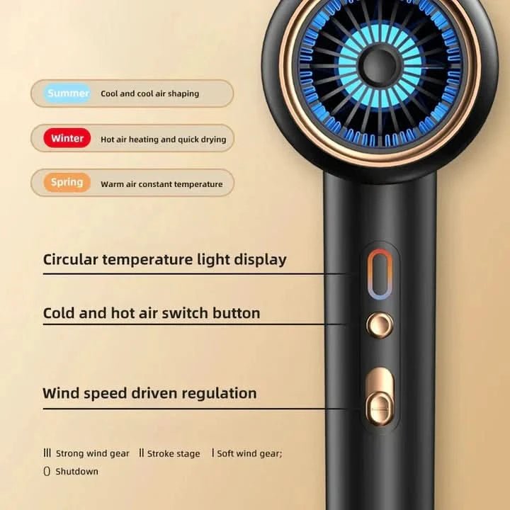 Hårføner 2400W Ionisk Teknologi Støysvak Design 5