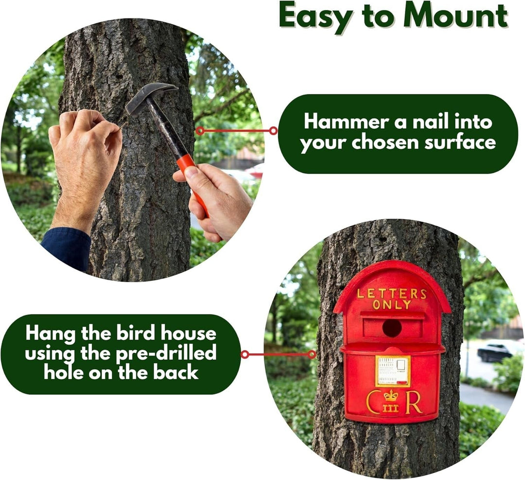 Hengende Fuglehus for Hage med Dekorativ Design 7