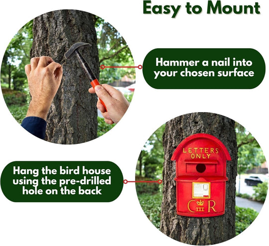 Hengende Fuglehus for Hage med Dekorativ Design 7