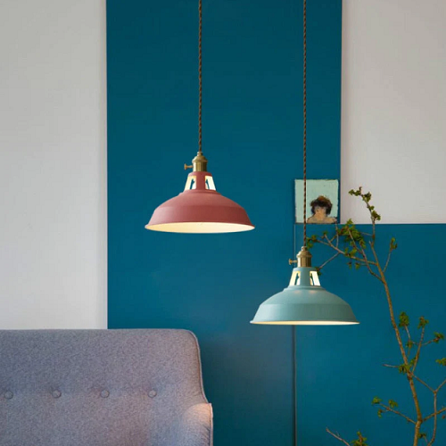 Hengende Lampe i Pastellmetall med Retro Design 2