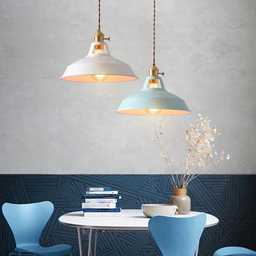 Hengende Lampe i Pastellmetall med Retro Design 7