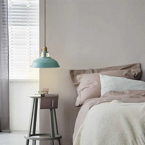 Hengende Lampe i Pastellmetall med Retro Design 8