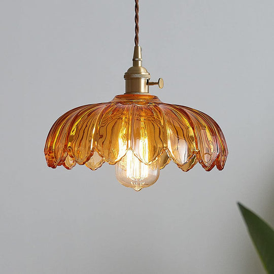 Hengende Lampe med Vintage Blomsterdesign 3