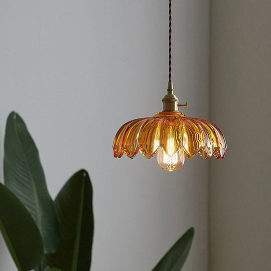 Hengende Lampe med Vintage Blomsterdesign 4