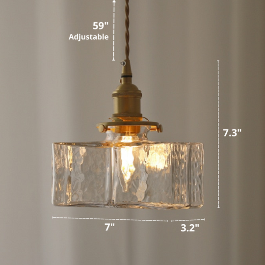 Hengende Taklampe Håndlaget Glassdesign Justerbar Høyde 9