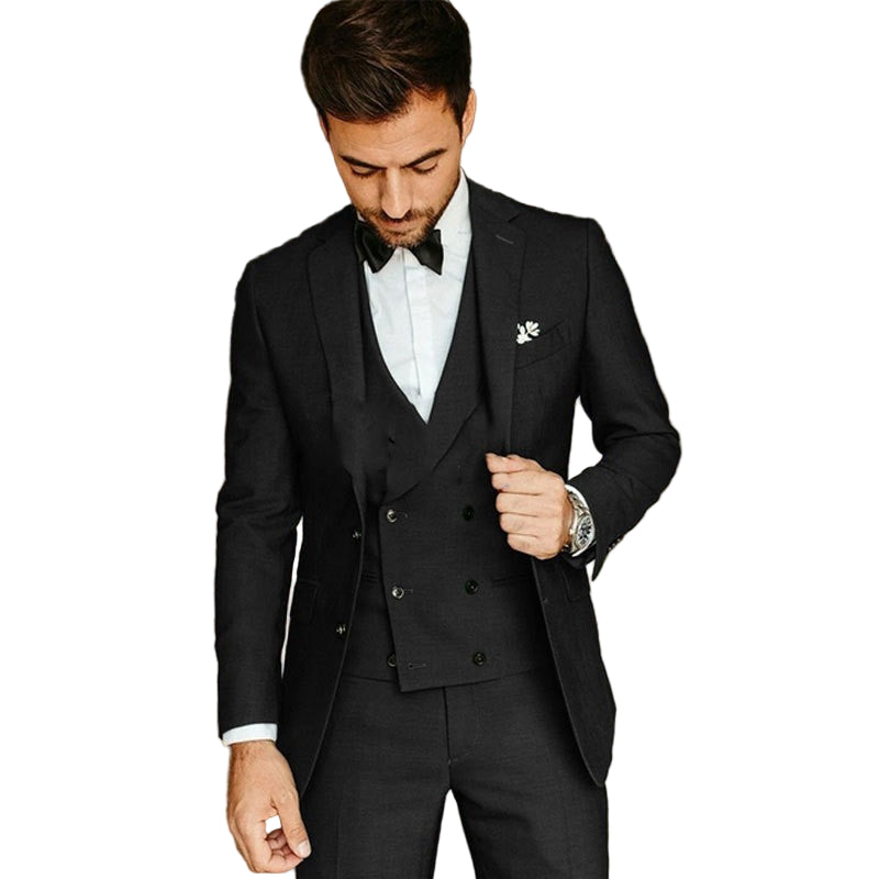 Herre 3-delt Sett Blazer Vest Bukser 0