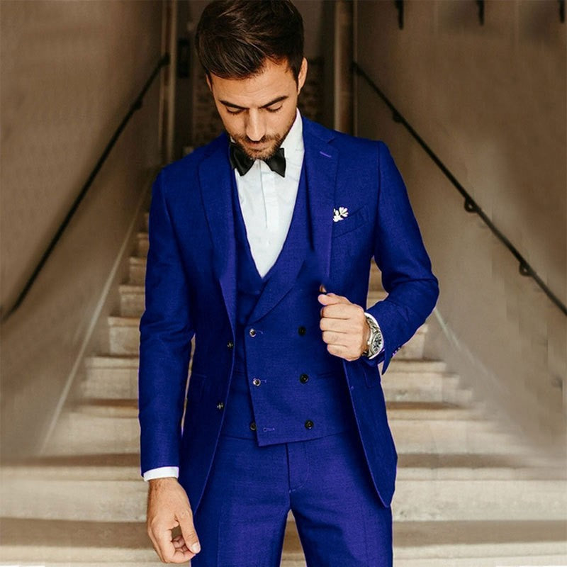 Herre 3-delt Sett Blazer Vest Bukser 1