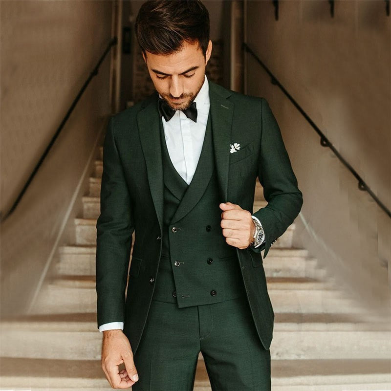 Herre 3-delt Sett Blazer Vest Bukser 2