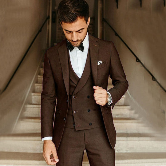 Herre 3-delt Sett Blazer Vest Bukser 3
