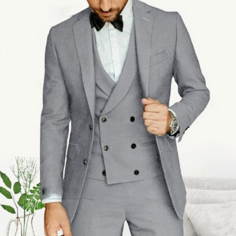 Herre 3-delt Sett Blazer Vest Bukser 5