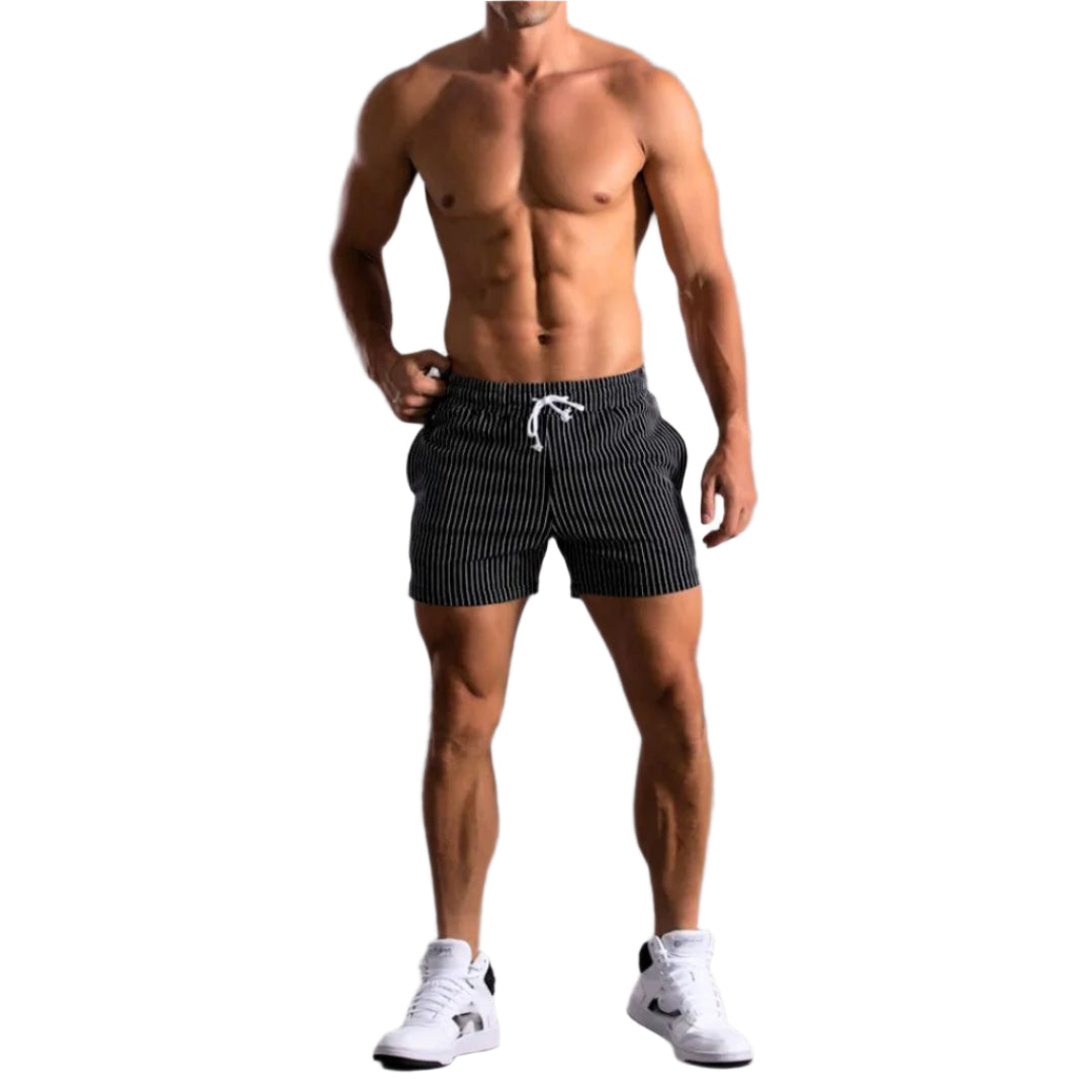 Herre Athleisure Shorts med Stripemønster 0