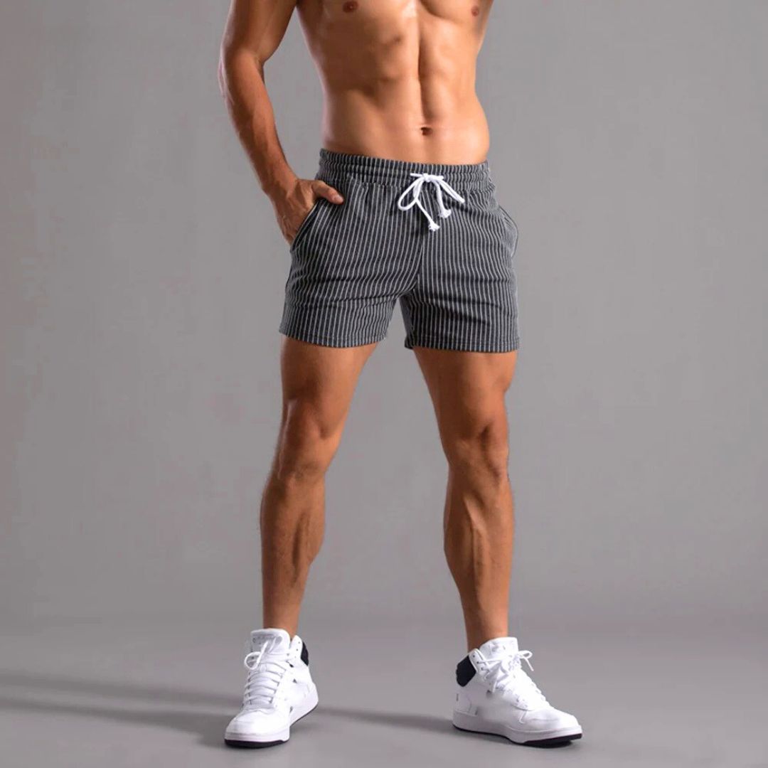 Herre Athleisure Shorts med Stripemønster 2