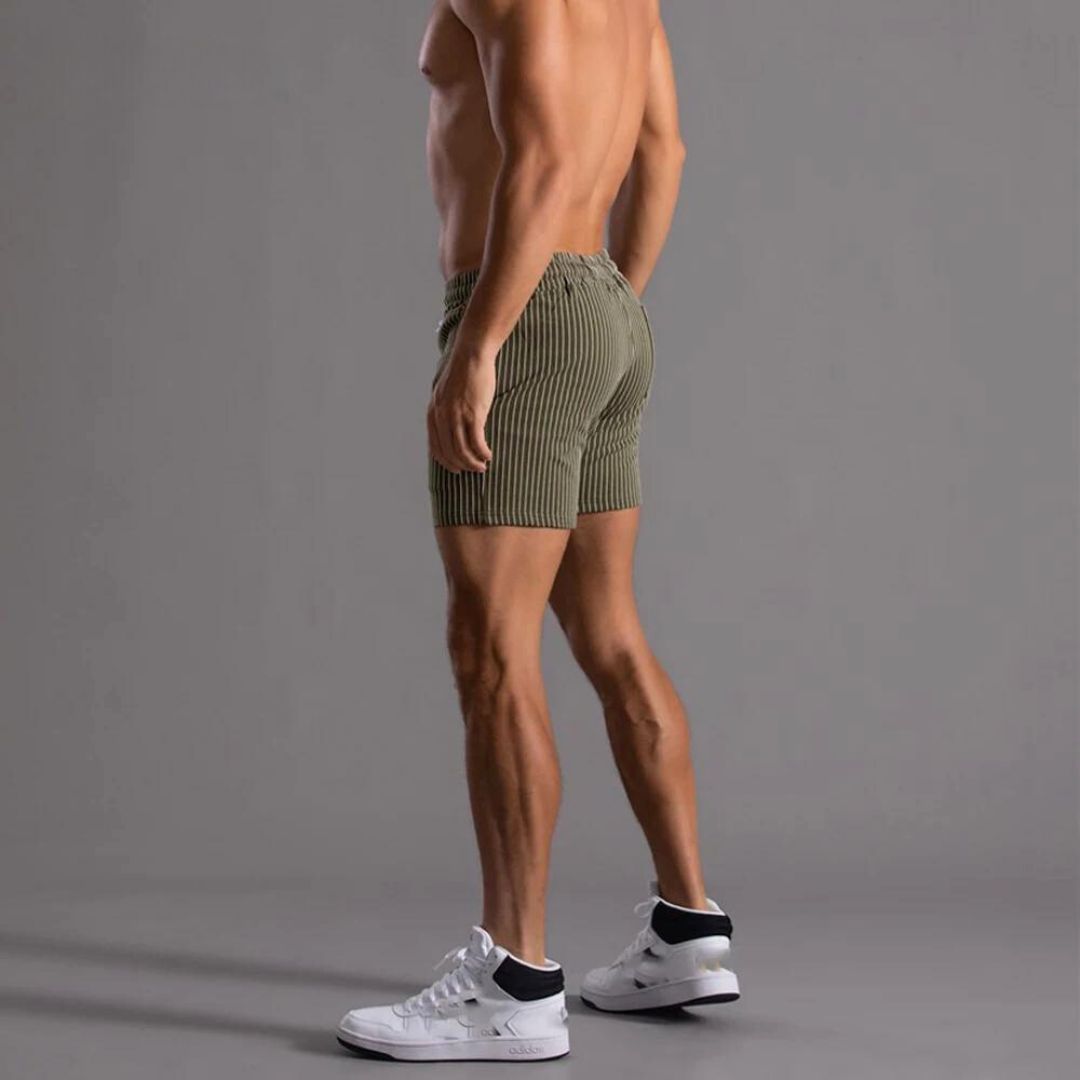 Herre Athleisure Shorts med Stripemønster 4