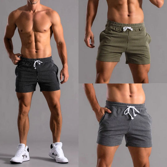 Herre Athleisure Shorts med Stripemønster 5