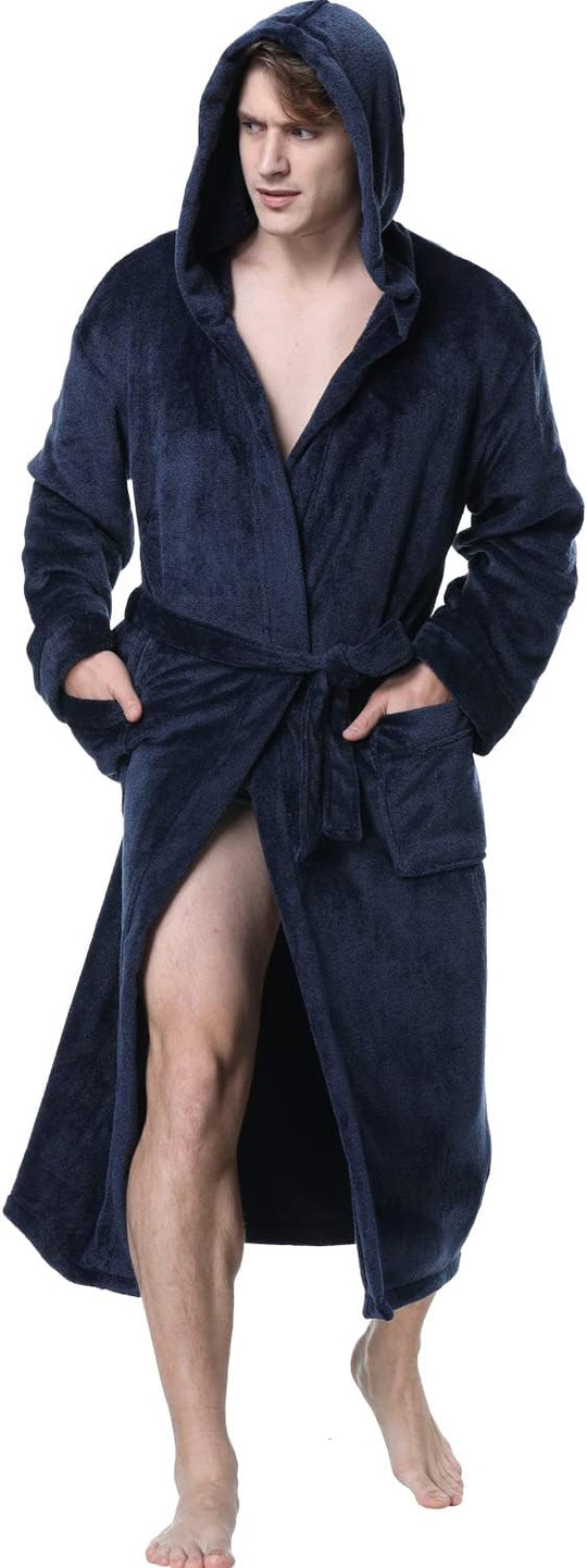 Herre Badekåpe med Hette og Dype Lommer 9