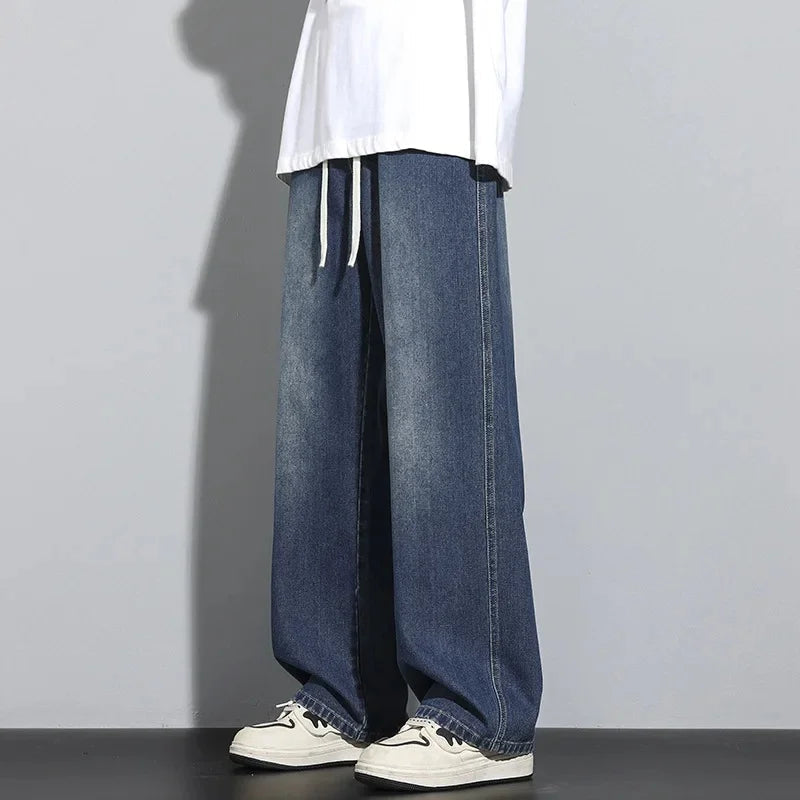 Herre Baggy Jeans Justerbar Snøring 2