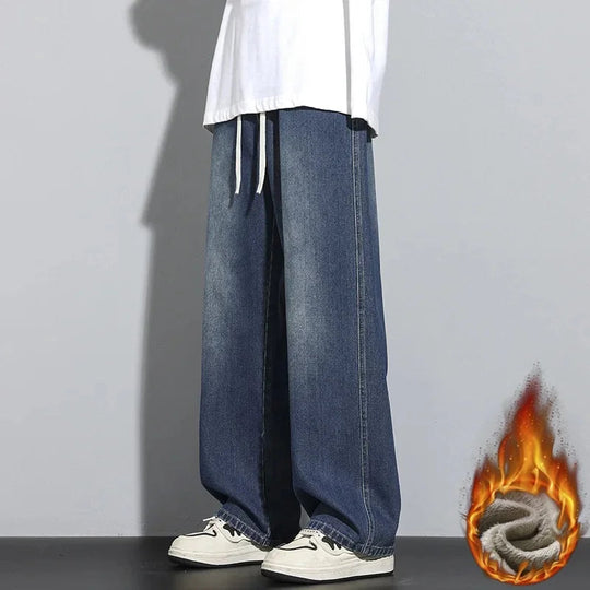 Herre Baggy Jeans Justerbar Snøring 3