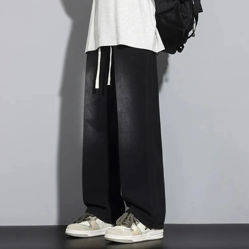 Herre Baggy Jeans Justerbar Snøring 4