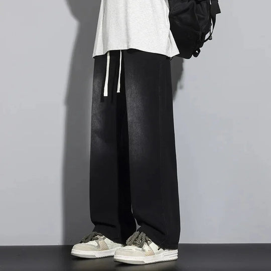 Herre Baggy Jeans Justerbar Snøring 4