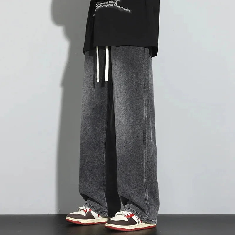 Herre Baggy Jeans Justerbar Snøring 6